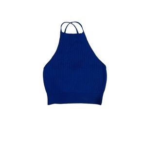Knit halter crop top